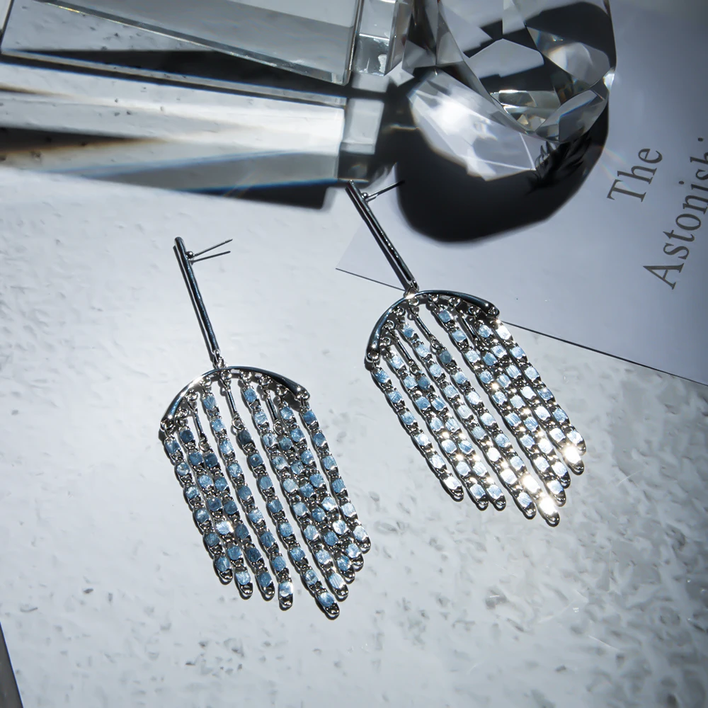 Женские серьги длинная цепочка в стиле бохо массивное ювелирное изделие 2021 |