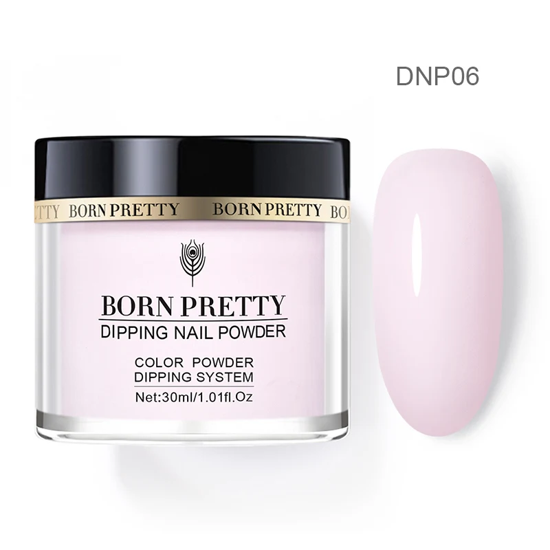 BP-DNP06 BORN PRETTY 30 мл без лечения окунания порошок для ногтей натуральный сухой длительный французский Пигмент Блеск пыль украшения ногтей - Цвет: BP-DNP06