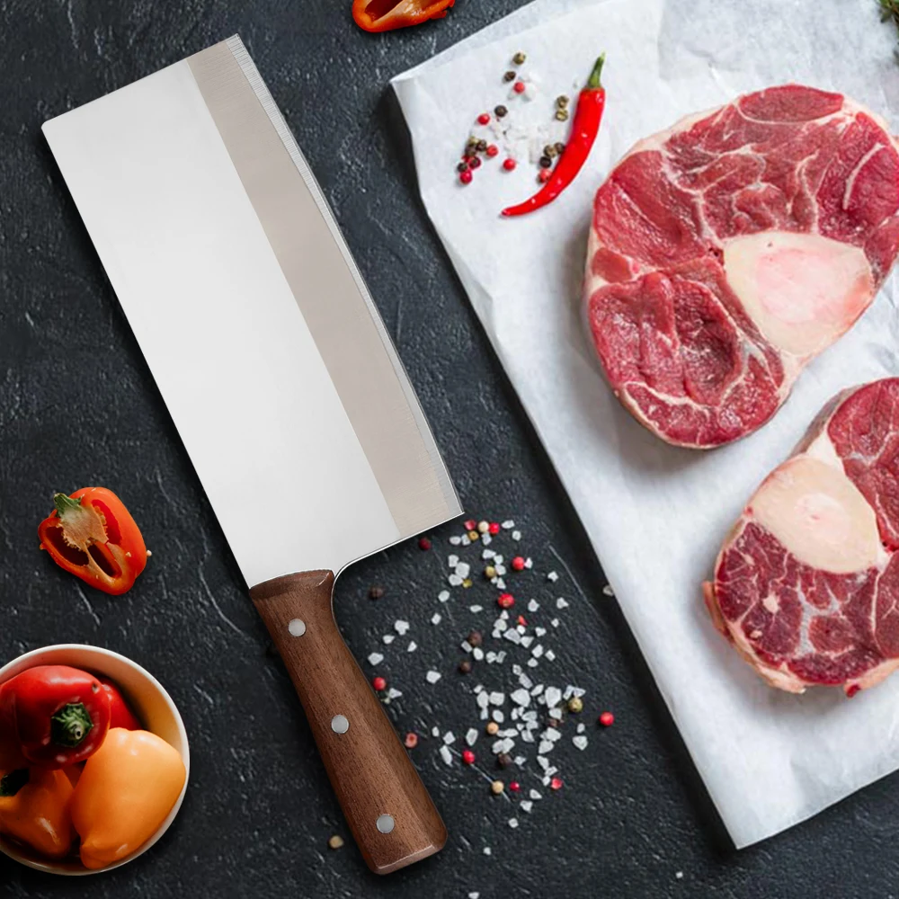 XYj 8 дюймов нож для мясника из нержавеющей стали, Профессиональные Кухонные ножи, острый нож, разделочный кухонный мясницкий нож, шеф-повара Nakiri