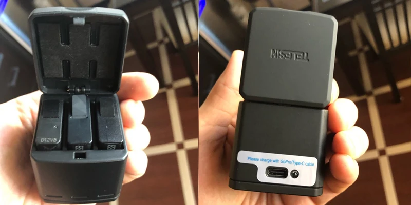 TELESIN 3-канальный зарядное устройство 3 порта type-C кабель для GoPro Hero 5 6 7 ящик для хранения для действий S порт аксессуар для камеры