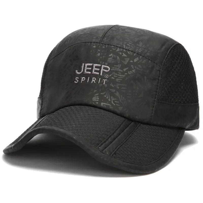 

Baseball Cap Men Big Brim Patchwork Mesh Breathable Summer Baseball Caps Adjustable Size Outdoor Hiking Hat Casquette Homme