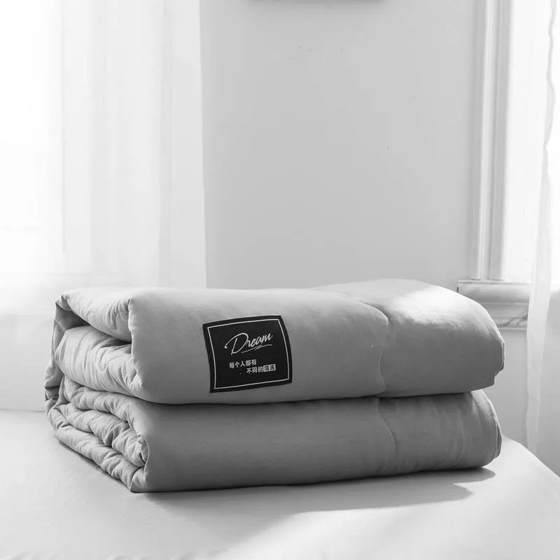 Летнее японское одеяло для кровати 1 шт. тонкое серое покрывало ed двуспальной