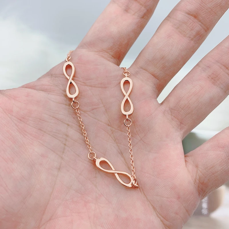 

Hot Sale 8 Infinite Bracelets Bangles for Women Ladies Valentine Gift S925 Sterling Silver Original LOGO 1:1 Jewelry