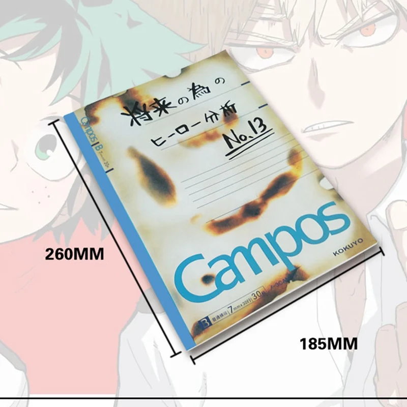 

My Hero Academia Midoriya Izuku Burned Notebook Anime Accessory Book Props School Student Note Book Gift