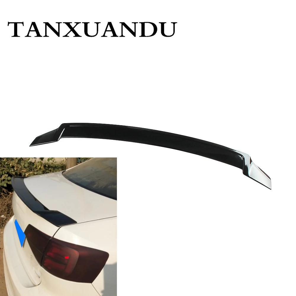 1026 Окрашенный черный блеск ABS задний багажник спойлер крыло отделка тайский
