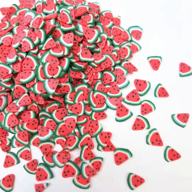 20 г/лот 5 мм Арбуз Полимерная глина пластиковые клеи частицы грязи для