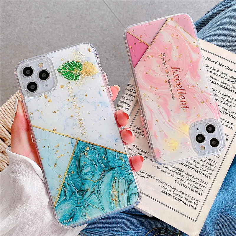 Новый модный стиль iphone11pro мобильный телефон чехол xsmax золото клей для фольги 78
