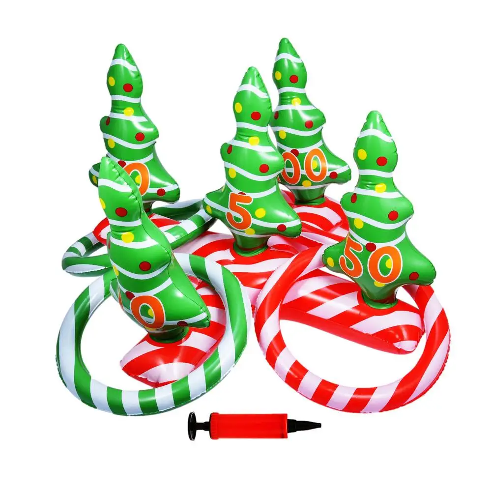 

Inflatable Christmas Tree Ring Toss Game Inflatable Toss Game Pool Toys Luau Party Supplies Indoor Outdoor Game For Kids Adults