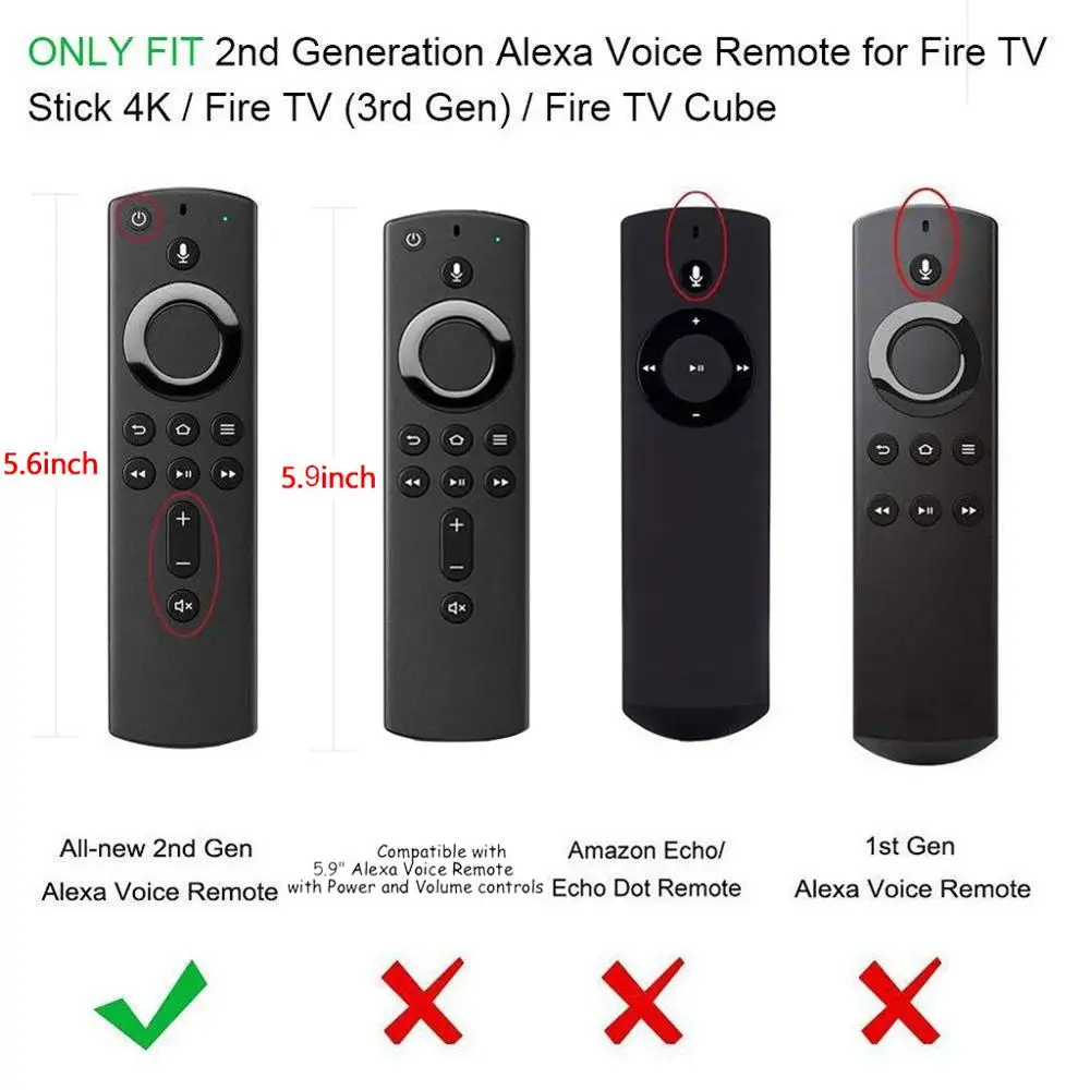 Для Amazon Fire TV Stick 4K силиконовый чехол для пульта дистанционного управления