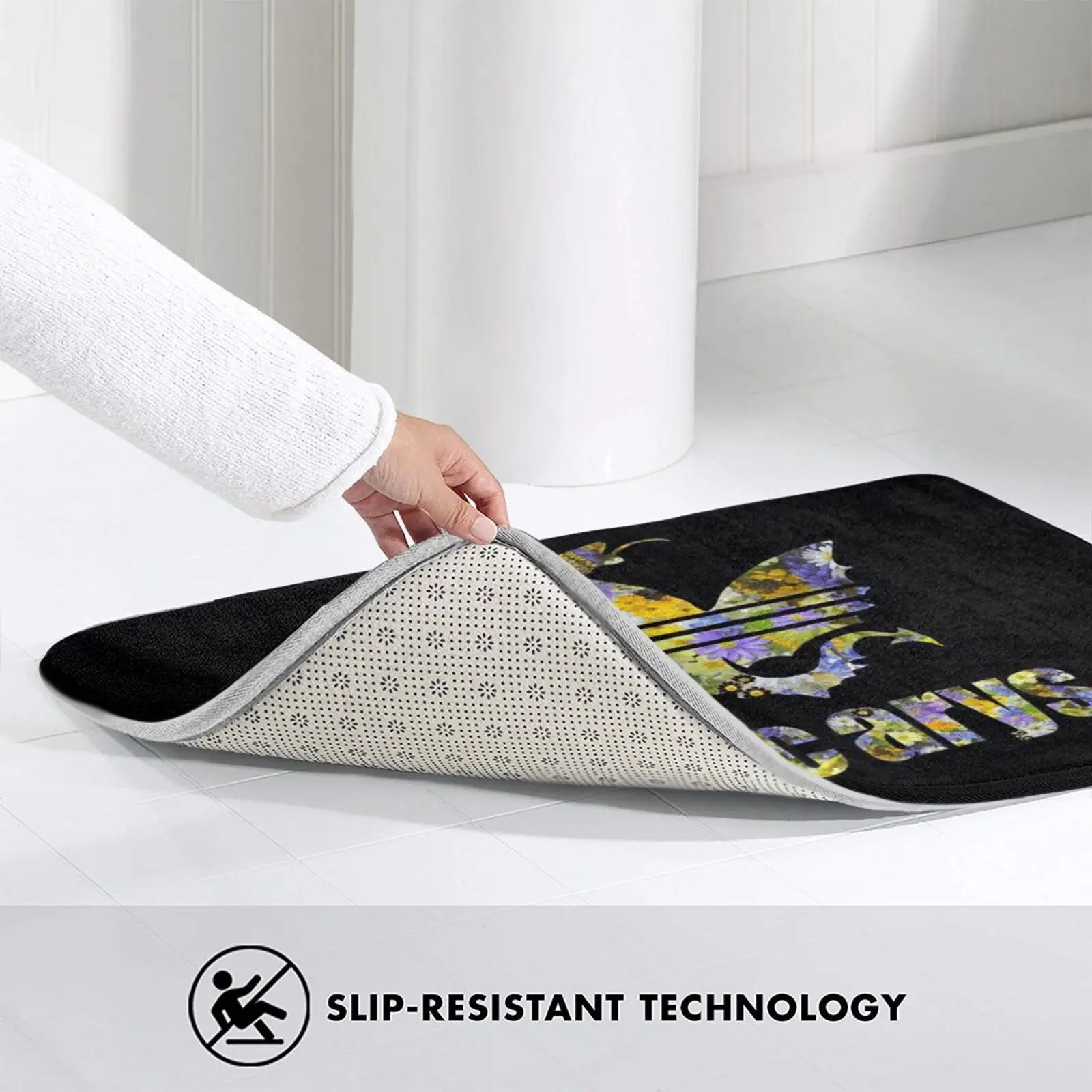 Коврик с цветочным принтом коврик Противоскользящий для входной двери в спальню