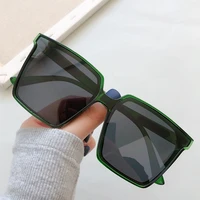 2020 women men brand designer vintage square oversized sunglasses big frame eyewear transparent gradient sun glasses uv400