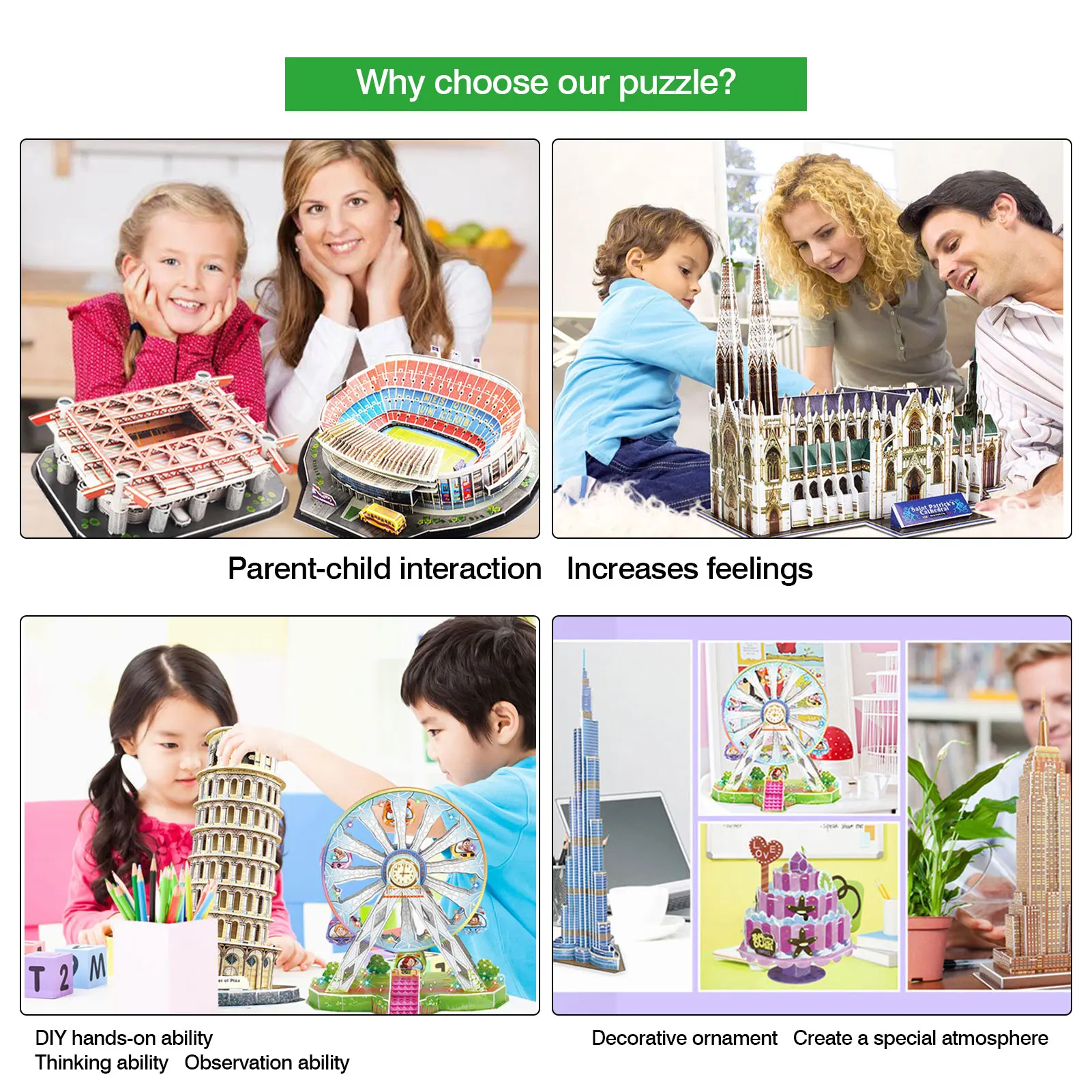 

3D Jigsaw Puzzle For Kids Adults Famous Stadium Model Building Kit Puzzle Thinking Enlightenment Puzzle Toy For Boys upgrade