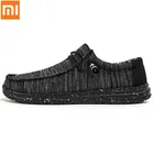 Легкая мужская парусиновая обувь XIAOMI, удобные мужские повседневные кроссовки, дышащие Нескользящие износостойкие уличные спортивные кроссовки для прогулок