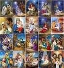 5D алмазная живопись своими руками, круглая религиозная мама и ребенок, алмазная вышивка крестиком, мозаика, искусство, мозаика, домашний декор, картина, подарки
