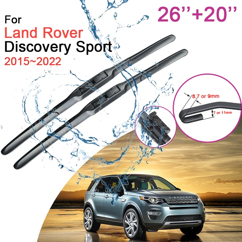 

Car Front Windshield Wiper Blades for Land Rover Discovery Sport 2015~2022 Frameless Durable Rubber Snow Scraping Accessories