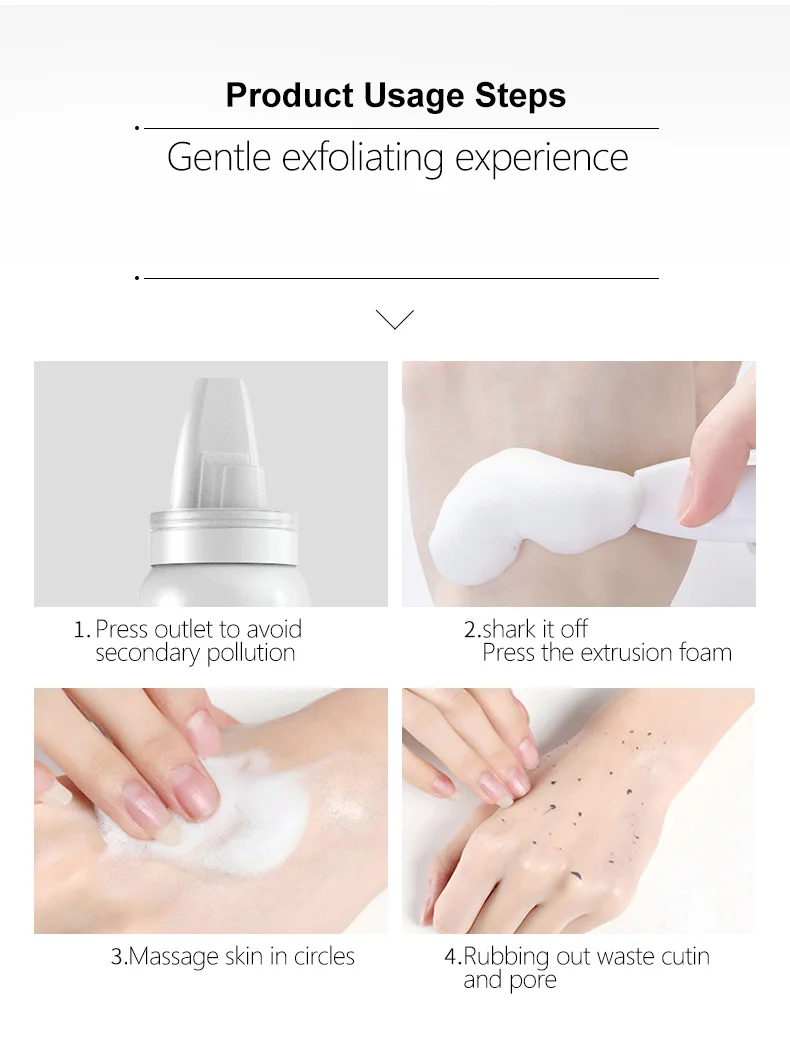 WXE отшелушивающий для лица мусс очищения пилинг Усадочные поры Удаление угрей