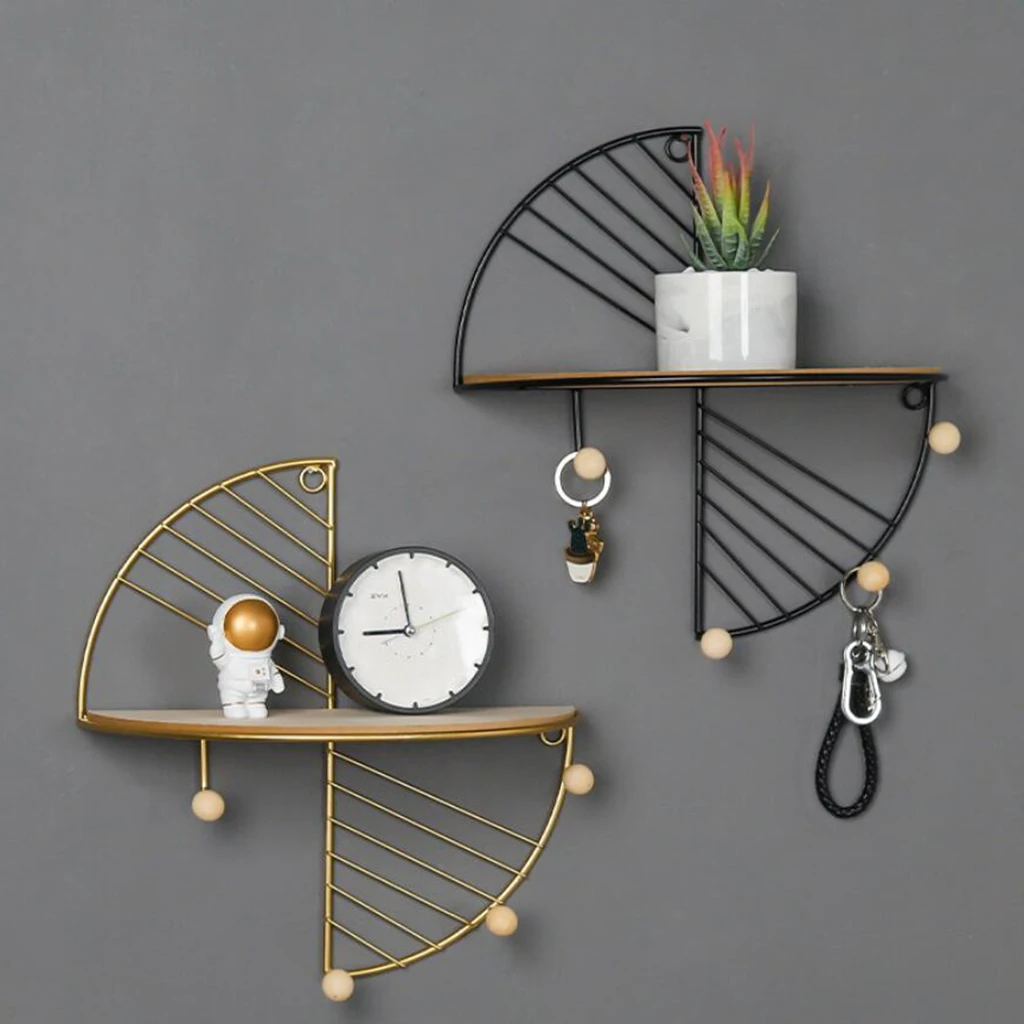 Настенные полки в стиле ретро стеллаж для хранения из дерева и металла В