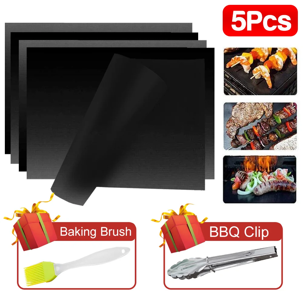 Многоразовый антипригарный гриль для барбекю коврик выпечки термостойкий лист