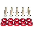 Автомобильный модифицированный шестигранные крепежные детали, 10 шт., M6 JDM, шайба, бампер, вогнутые винты, шайба, болты номерного знака, автомобильный Стайлинг