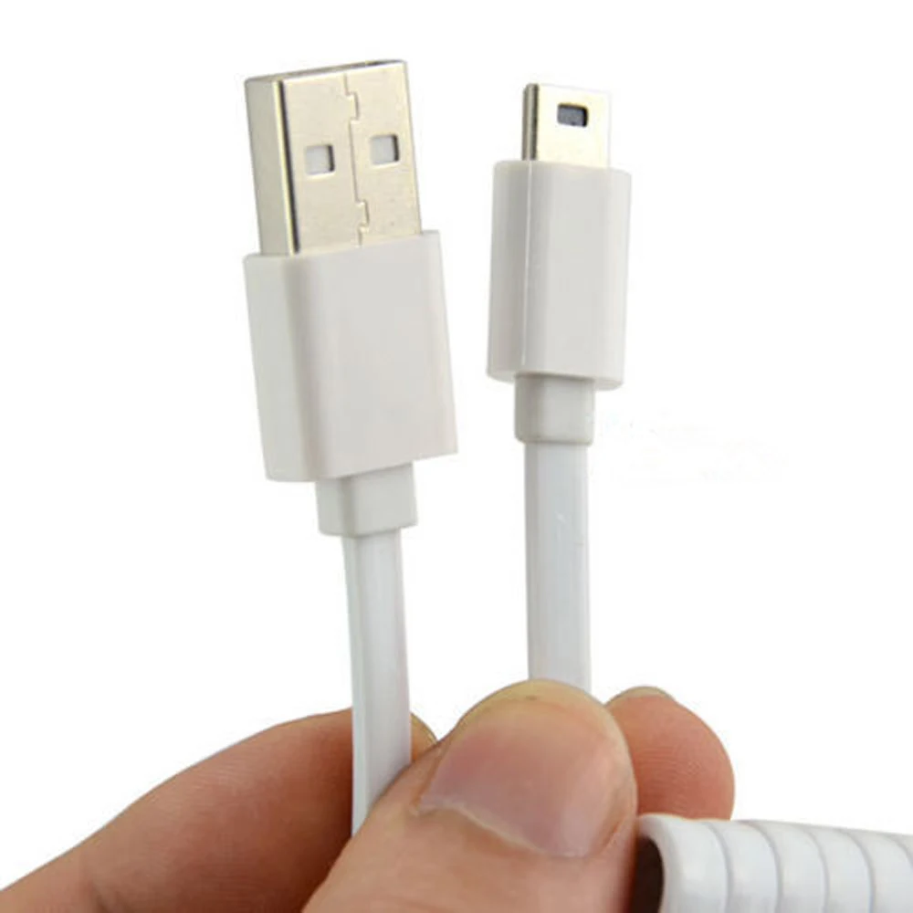 

USB cable spring cable USB2.0 hard disk digital camera mobile phone data cable T-shaped port cable AM to MINI 5P cable 3 m