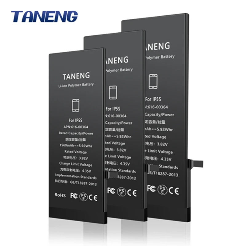 

TANENG Phones Battery For iPhone 5 5s Se 6 6s 7 8 Plus 11 12 Pro X XR XS Max Replacement High Capacity Lithium Polymer Bateria