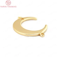 3356610pcs 2217mm thickness 1mm 24k gold color brass moon connect charms high quality diy jewelry findings accessories