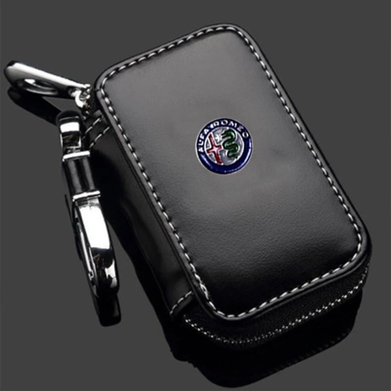 Чехол для ключей из натуральной кожи мужчин и женщин чехол с металлическим