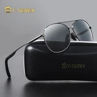 t terex polarized sunglasses men uv400 lens metal frame fashion vintage fishing sun glasses for driving 8013