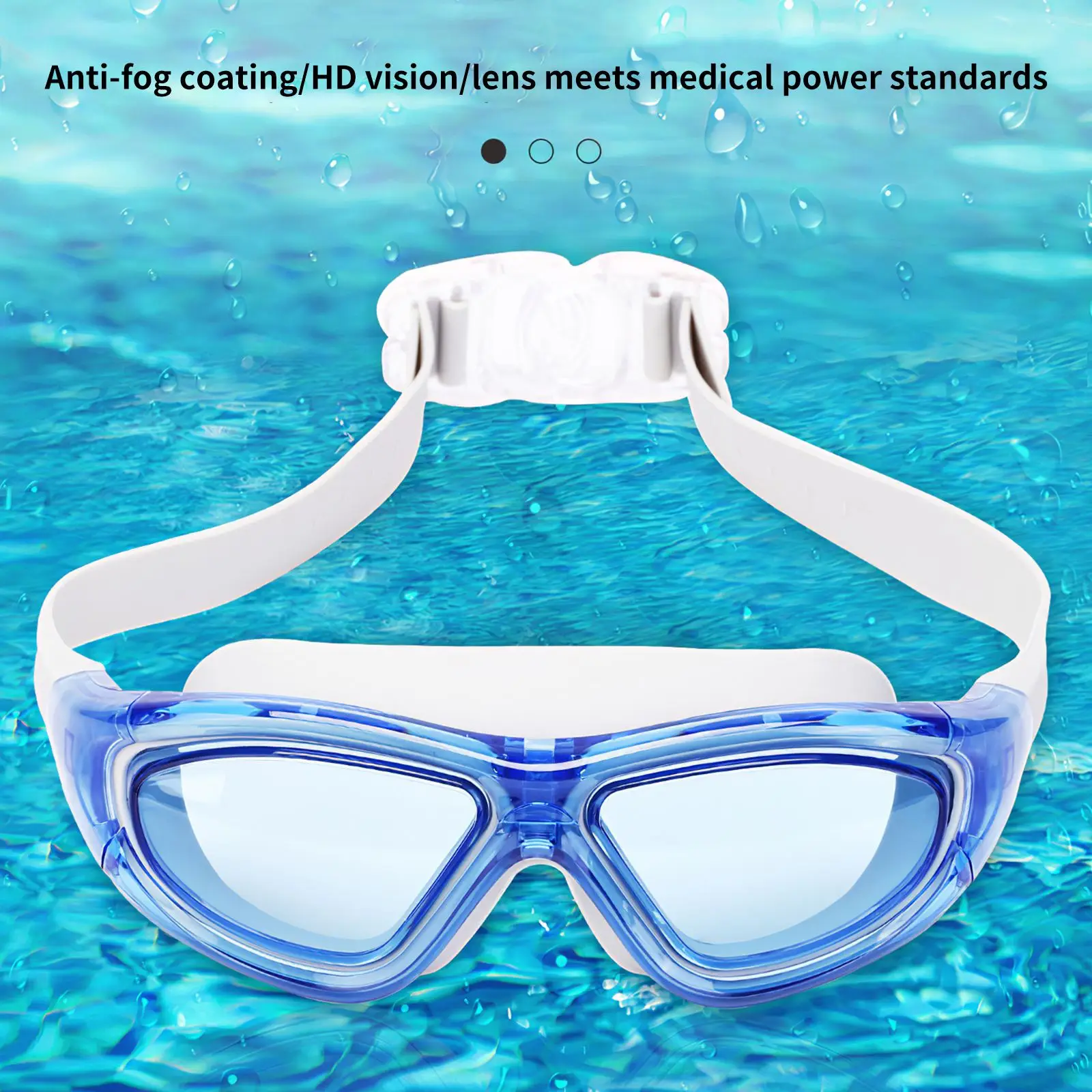

Swimming Goggles Swimming Glasses Anti-Fog Waterproof Silicone Goggle With Mirror Case For Men Women Adjustable Swimming Eyewear