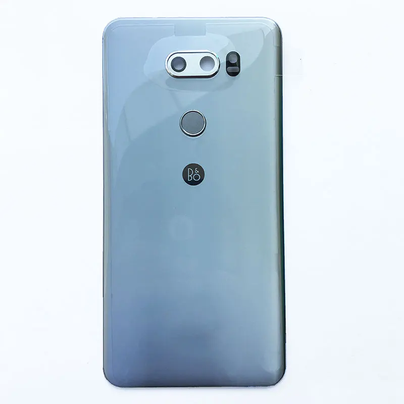 ZUCZUG новая Оригинальная стеклянная крышка батареи для LG V30 задний корпус с объективом камеры+ гибкий кабель отпечатков пальцев+ светильник вспышки+ логотип