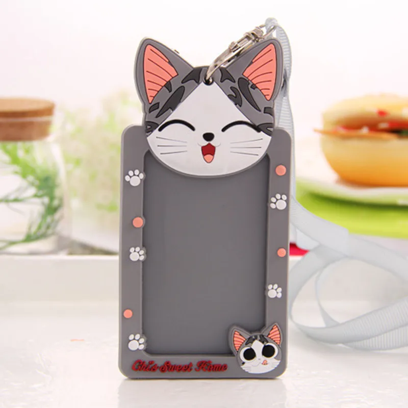 

High Quality Fashion Cute Cartoon Silicone Card ID Holder Credit Card Bus Card Case Key Holder Ring Luggage Tag Trinket 12Styles
