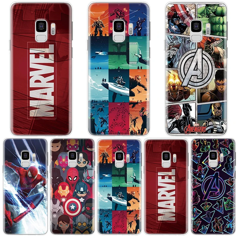 Coque чехол для samsung Galaxy M10 M20 M30 S11 S9 S8 S10 S10e S11e S6 S7 Edge Plus чехол для телефона с принтами "Marvel", "Мстители", комиксы Мягкий ТПУ Новинка