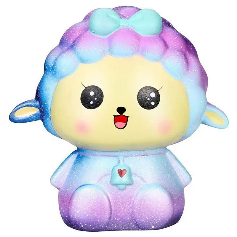 

Squishy Toy, Slow Rising Squeeze Soft Cute Fun Galaxy Sheep Jumbo Scented Squishies Stress Relief Toys Phone Charm Gifts for Kid