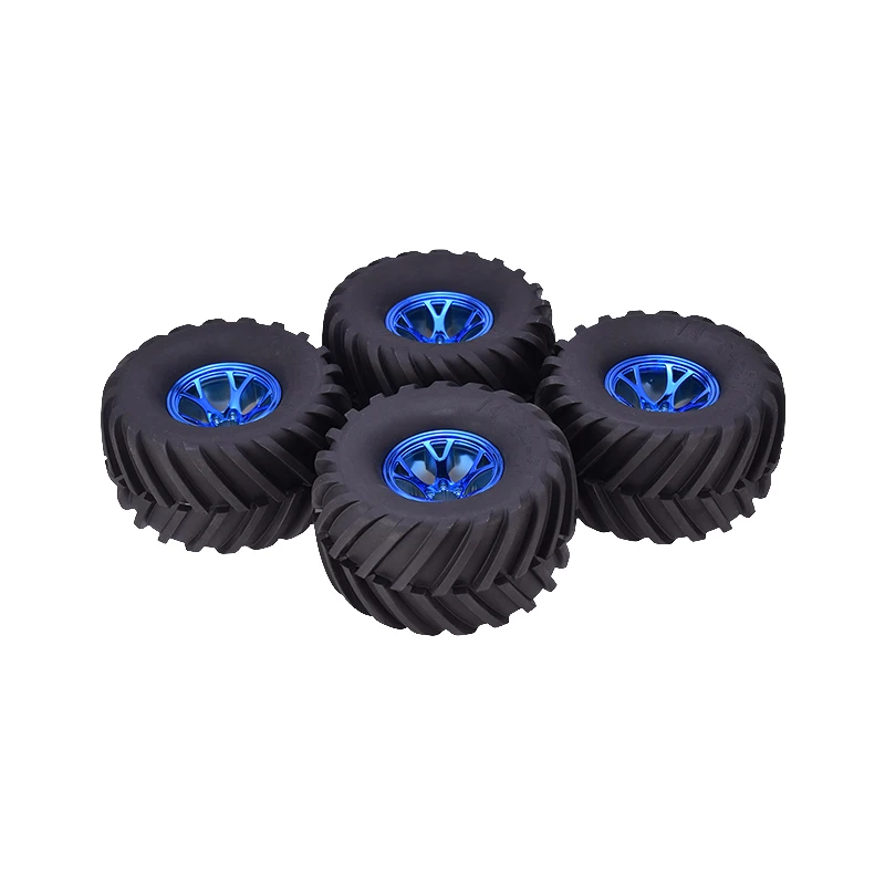 AUSTAR 4PCS AX-3003 135mm Tyre Rubber Tire Wheel Plastic Rim Hub for 1/10 RC Bigfoot HSP HPI Monster Truck Model Spare Parts | Игрушки и