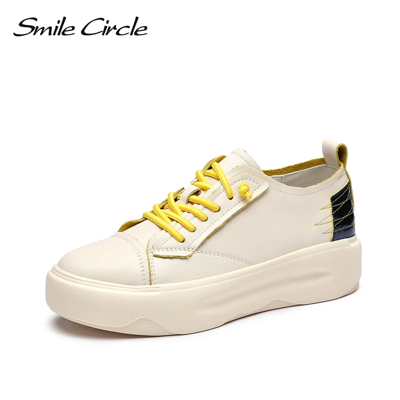 Женские кроссовки Smile Circle Осенние повседневные удобные из натуральной кожи на