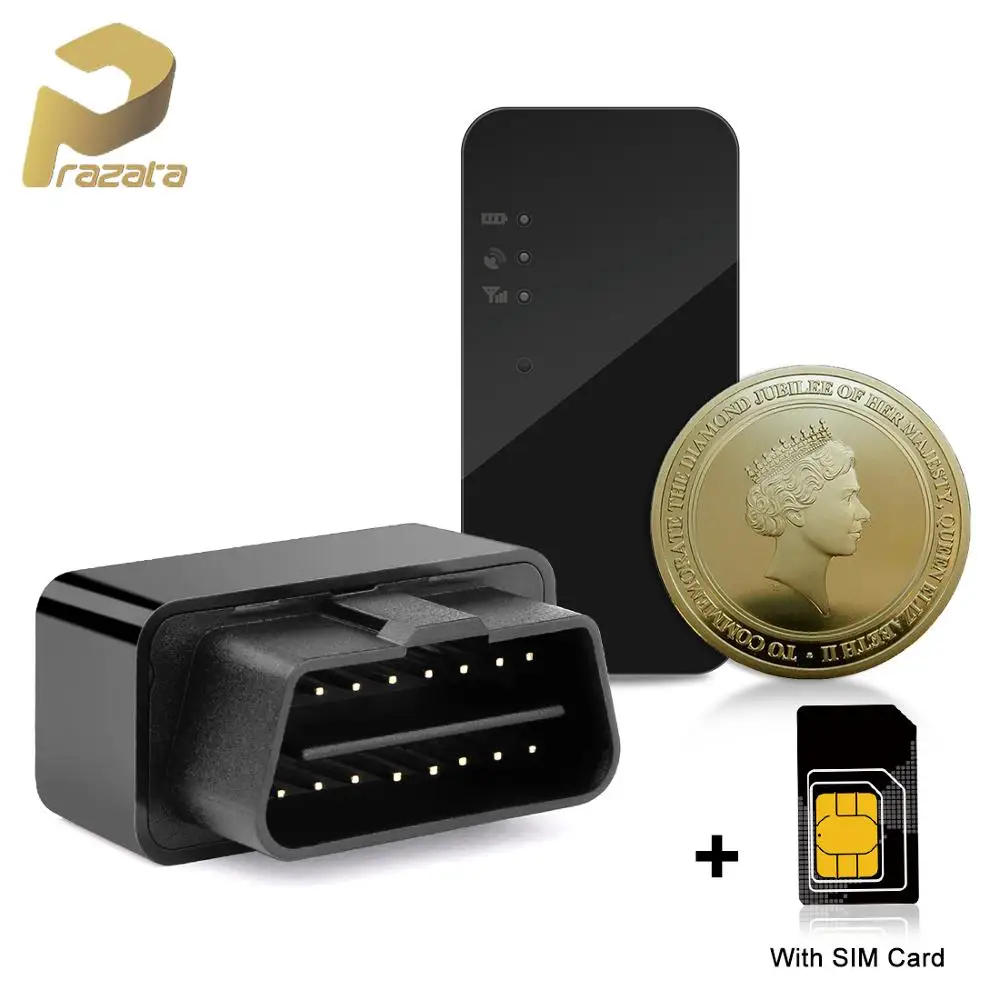 Автомобильный мини-трекер OBD2 GPS трекер с SIM-картой MV22 OBD Plug Play LBS в режиме реального