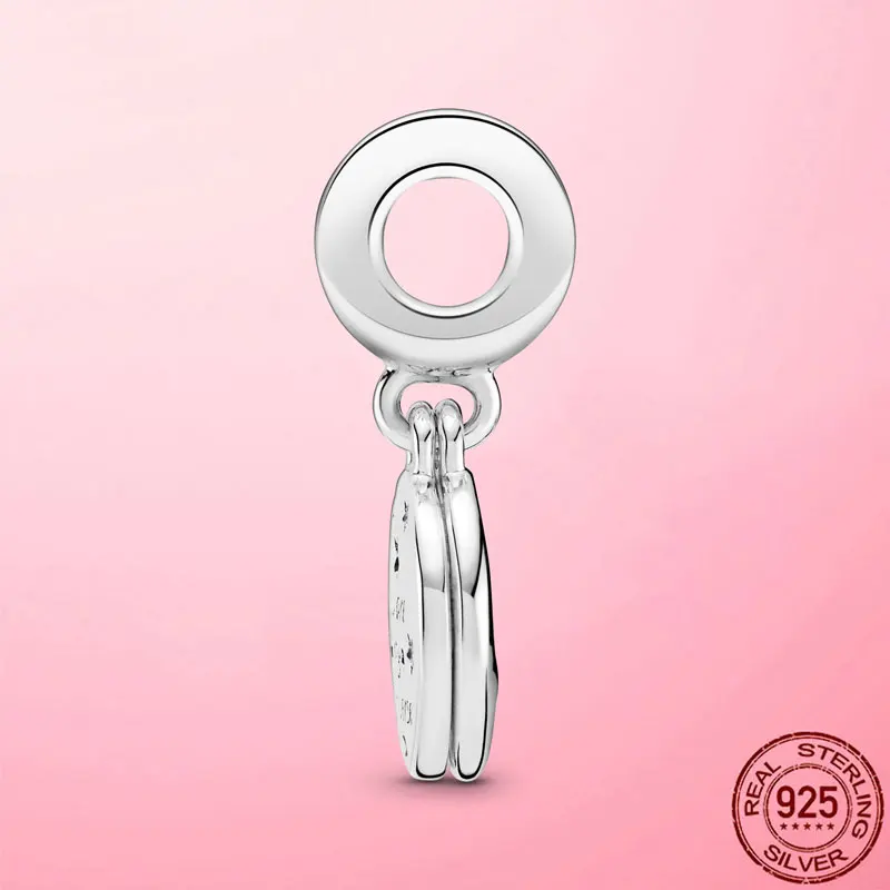 

2021 New 925 Sterling Silver Sleeping Moon and Stars Dangle Charm Beads Fit Original Pandora Bracelet Silver 925 Jewelry Making