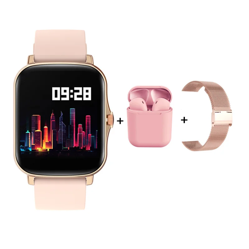

Smart Watch Blood Pressure Oxygen Heart Rate Monitor Waterproof IP67 Call Social Media Notification Smart Clock For IOS Android