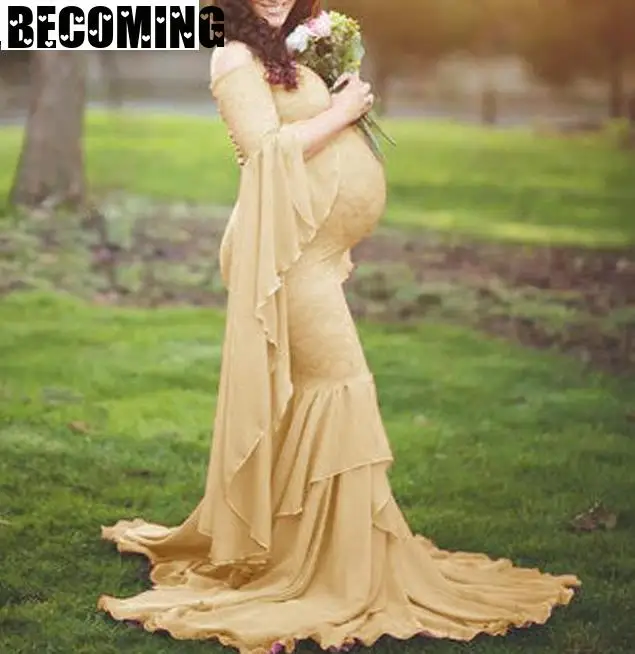 Платье макси для беременных платье реквизит фотосессии платья кружева с