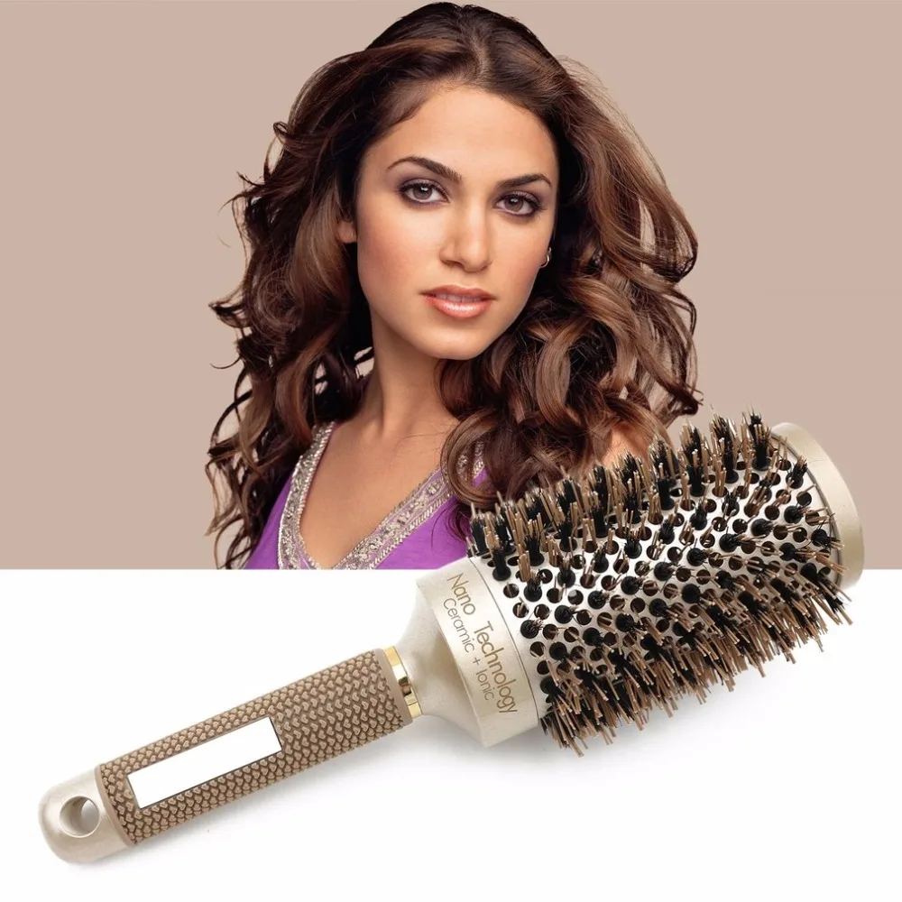 

Ceramic Aluminium Round Salon Tangle Hair Comb Hair Brush Hairbrush Professional Hairdressing Combs For Barber Styling Tools