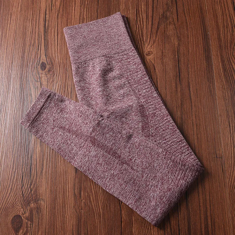 Bean pink Imlario бесшовные трикотажные спортивные Леггинсы для занятий спортом, кальсоны для занятий йогой и занятий фитнесом с высокой талией - Цвет: Bean pink