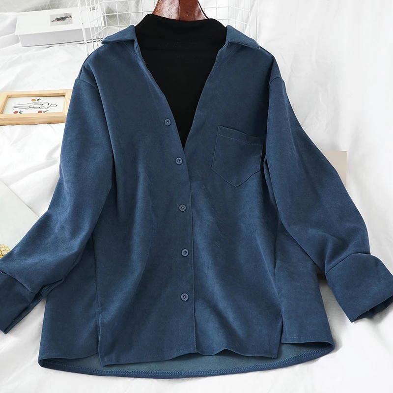 Gaganight Лоскутная винтажная женская блузка с длинным рукавом Половина Водолазка