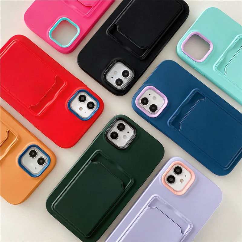 

Pluggable Card 360 All-inclusive Edge Drop Resistance For iphone 11 13 12 Pro Max XS XR 8 7 Plus Case Matte Card Package Cover