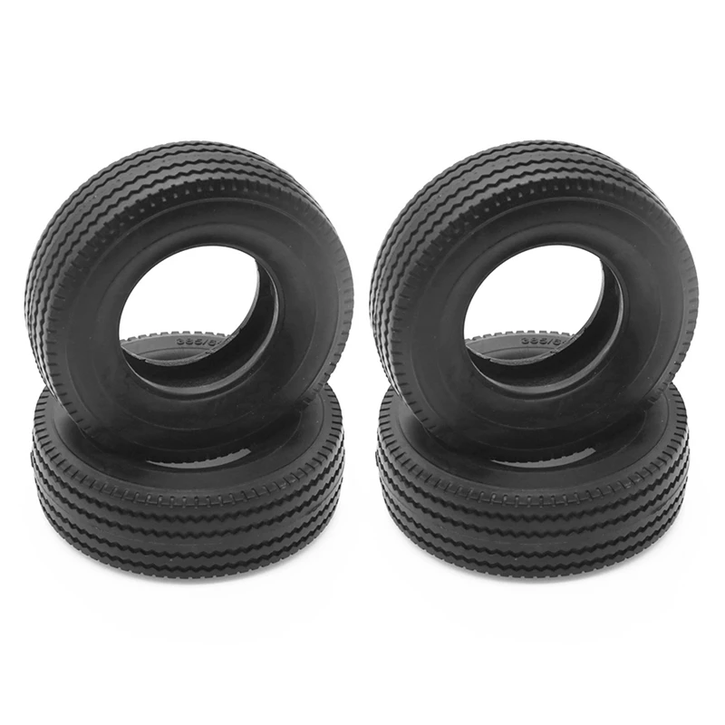 

4Pcs Rubber Tire Tyre 28mm Width for 1/14 Tamiya RC Truck Tipper Man Scania Actros R620 R470 Trailer Parts
