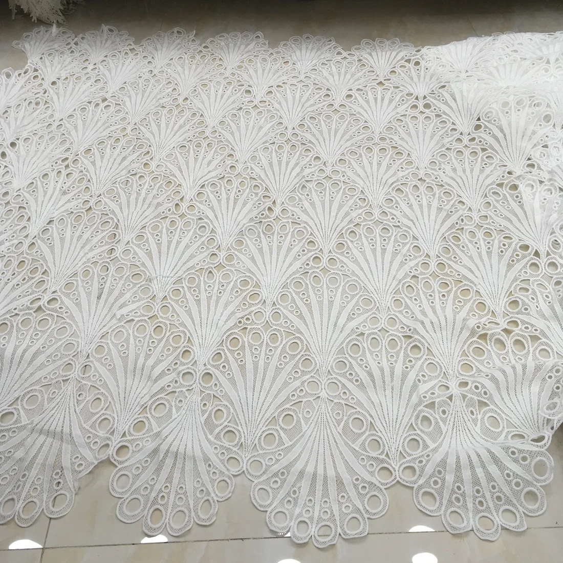 Кружевные вечерние платья в африканском стиле 5 ярдов/партия белое кружевное