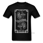 Мужская футболка Cryptid Tarot, черная футболка с принтом в виде карты покера, Уникальные летние хлопковые топы