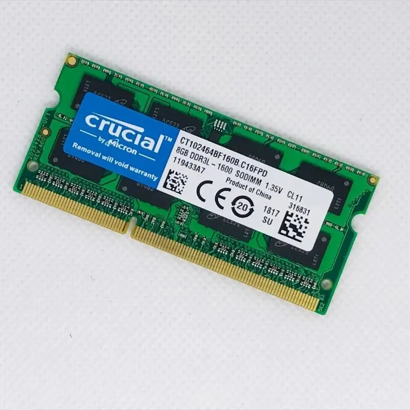 crucial rams ddr3 8gb ddr3l 1600 sodimm 1 35v laptop memory ddr3 8gb 1600mhz laptop memoria notebook ram ddr3 12800 8gb 1600 free global shipping