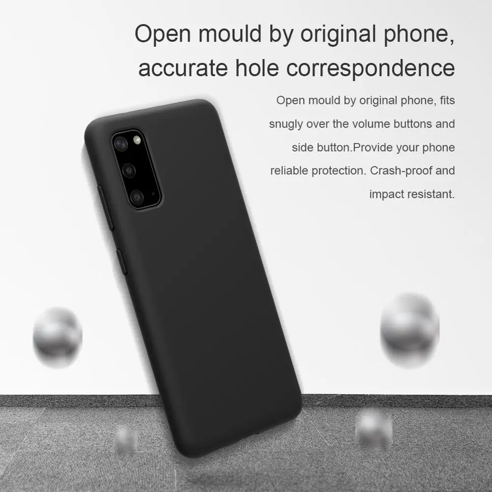 Чехол NILLKIN для Samsung Galaxy S20/S20 Plus/S20 Ultra жидкий силикон гладкая защитная задняя крышка