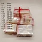 1000 шт., прозрачные пластиковые пакеты, 4 Х6 см