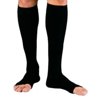 zipper compression socks comfortable zip leg support knee sox open toe sports socks